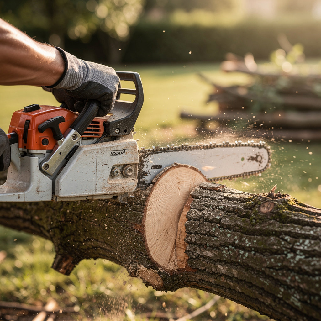 S & S Tree And Land Services team performing professional tree removal and land clearing in Guyton, GA
